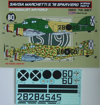 Decals SM.79 Sparviero in Spain Vol.6